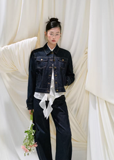 denim jacket women, oversized denim jacket, vintage wash jacket, korean fashion outerwear, summer outfit ideas, casual summer outfits, blue denim jacket women, aesthetic fashion outfit, modern feminine clothing, parisian style clothing, versatile layering jacket, chic everyday outfit, relaxed fit denim jacket, effortless style outerwear, street style denim jacket, wardrobe essential jacket, classic denim outerwear, casual chic outfit, minimal style jacket, everyday fashion jacket