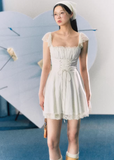 white lace dress women, camisole mini dress, korean fashion dress, spring brunch outfit, brunch outfit ideas, summer outfit ideas, feminine mini dress, aesthetic fashion dress, soft girl aesthetic outfit, modern feminine clothing, parisian style clothing, romantic lace dress, versatile summer dress, chic everyday outfit, lightweight summer dress, elegant casual dress, spring wardrobe dress, delicate lace dress, cute summer outfit, feminine style dress