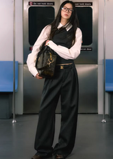 three piece suit women, vest suit set women, korean fashion suit, summer work outfits women, work outfits women office, wide leg trousers set, tailored vest women, aesthetic fashion outfit, modern feminine clothing, parisian style clothing, chic office outfit, versatile suit set, structured outfit women, casual office outfit, minimal style suit, elegant work outfit, refined casual wear, commuter outfit women, clean silhouette suit, professional outfit women