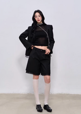 blazer shorts set women, two piece suit women, korean fashion set, summer work outfits women, work outfits women office, casual work outfit women, tailored blazer set, aesthetic fashion outfit, modern feminine clothing, parisian style clothing, chic office outfit, versatile two piece outfit, professional outfit women, minimal style suit, elegant work outfit, refined casual wear, commuter outfit women, lightweight summer suit, stylish office outfit, everyday work set