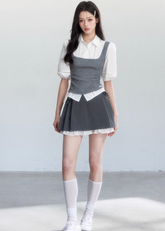 korean outfit aesthetic, layered blouse women, puff sleeve top women, coquette outfit, date outfit, soft girl outfit, feminine korean fashion, slim fit blouse women, aesthetic fashion top, romantic outfit ideas, college style outfit women, cute korean outfit, everyday feminine top, chic casual outfit, soft aesthetic clothing, korean style blouse, spring outfit ideas women, delicate style top, trendy korean fashion, gentle feminine outfit