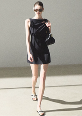 black mini dress women, off shoulder dress women, korean fashion dress, minimal outfit women, effortless outfit ideas, casual summer outfits, sleeveless mini dress, modern feminine clothing, parisian style clothing, versatile summer dress, chic everyday outfit, calm luxury fashion, breathable summer dress, elegant casual dress, refined minimal dress, clean silhouette dress, feminine outfit dress, simple elegant dress, stylish black dress, summer wardrobe dress