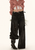 black jeans women, ripped jeans women, straight leg jeans, korean fashion jeans, street style outfit, distressed denim jeans, casual outfit women, loose fit jeans women, edgy fashion outfit, everyday denim pants, aesthetic outfit women, vintage style jeans, relaxed fit denim, urban style outfit, baggy jeans women, casual chic outfit, fashion forward denim, spring summer jeans, trendy denim outfit, statement jeans women