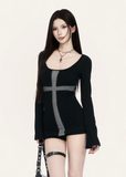 bodycon mini dress women, black mini dress women, long sleeve mini dress, korean fashion dress, slim fit dress women, street style dress, edgy outfit women, fitted mini dress, casual chic outfit, modern minimal dress, short dress women, sleek silhouette dress, trendy mini dress, urban style outfit, statement mini dress, structured dress women, clean line dress, fashion forward outfit, versatile mini dress, sharp silhouette dress