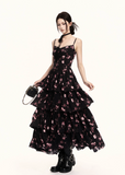 floral maxi dress women, tiered maxi dress, long dress women, korean fashion dress, slim fit dress women, summer outfit ideas, vacation dress women, elegant maxi dress, camisole maxi dress, chic minimal dress, long summer dress, modern feminine outfit, flattering waist dress, stylish maxi dress, trendy maxi dress, parisian style dress, statement dress women, layered maxi dress, clean silhouette dress, refined floral dress