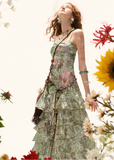 floral maxi dress women, summer 2026 outfits, vacation dress women, flower field outfit, seaside outfit women, casual summer dress, green floral dress, tiered maxi dress, picnic outfit women, brunch outfit women, korean fashion dress, lightweight summer dress, flowy maxi dress, feminine summer outfit, vintage style dress, resort wear dress, aesthetic summer outfit, long summer dress, boho summer dress, elegant vacation dress