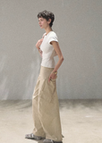 oakmoo top, white slim t-shirt, antibacterial cotton top, korean minimal fashion, short sleeve summer top, waist cinching t-shirt, slim fit white tee, quiet luxury basic top, everyday summer top, korean casual outfit, cotton blend t-shirt women, minimalist white top