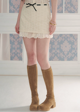 cotton eyelet set, embroidered two piece set, flutter sleeve top and skirt, Korean feminine set, ribbon collar top, pure cotton summer set, hollow embroidered top, mini skirt set, romantic Korean fashion, feminine summer outfit, café date outfit, white cotton skirt set, eyelet blouse set, sweet Korean style, summer two piece outfit