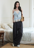 drapey straight leg pants, loose summer pants, lyocell linen pants, commuter casual pants, Korean feminine pants, relaxed wide leg pants, solid color trousers, summer straight leg pants, lightweight casual pants, versatile women pants, soft drape trousers, olive green pants, vacation pants women, casual commuter outfit, simple summer bottoms