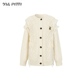 Raw Edge Hemp Knit Cardigan