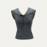 Disordered Girlのネイビーカラーグレーレースセット