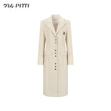 ロングスーツカラーのウール万能コート