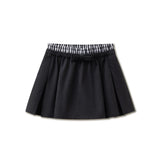 Dark Gray Houndstooth A-line Skirt
