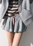 Miu-Inspired Baseball Jacket Skirt Set