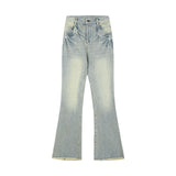 プラッシュパッチワークデニムスーツセット