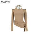 Off-shoulder two-wear T-shirt top