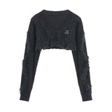 College style short sweater tops with fur pit short skirt pants