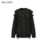 Raw Edge Hemp Knit Cardigan