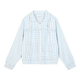 チェック柄刺繍ジャケット&レーススカートセット