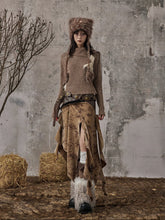 イレギュラーフリルハーフ丈スカート