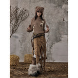 イレギュラーフリルハーフ丈スカート