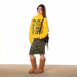 Short zipper sweater with stand collar cardigan