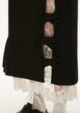 Maxi skirt fake two-piece black high-end skirt