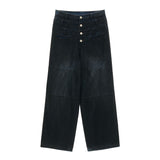 3웨이스트 청바지 루즈 캐주얼 팬츠