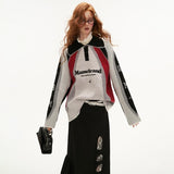 レースカラーセータートップス ゆったり 長袖