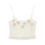 플라워 레이스 캐미솔 셋업