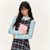 プレッピーチェック柄Aラインベストドレス