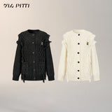 Raw Edge Hemp Knit Cardigan