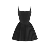 シルエット3色クラシックウエストAラインドレス