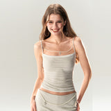 Pearl Cross Lace Cami & Shorts Set