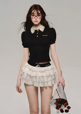 Ultra-Low Waist White Tutu Skirt