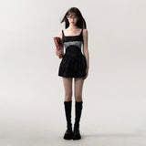 Lace jacquard patchwork dress