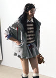 Miu-Inspired Baseball Jacket Skirt Set