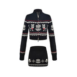 Jacquard Knit Sweater & Skirt Set