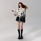 高級ジャカードニットカーディガン