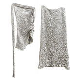 メタリックサテンテクスチャーツーピースドレス