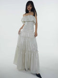 White Moonlight Ruffle Tube Dress
