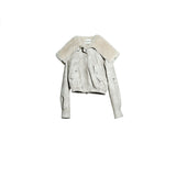 Retro Ballet PU Jacket with Fur Hood