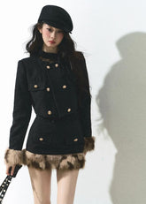 ルーブル美術館風スーツセット – クロップドブレザー&スカート