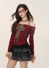 アシンメトリーオフショルダートップ