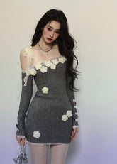 Wild Rose Lace Off-Shoulder Dress