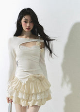 여성 긴팔 슬림 탑 티셔츠