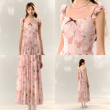 Butterfly Print Holiday Dress