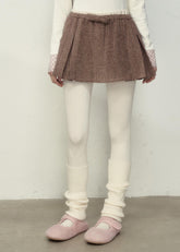 Dark Gray Houndstooth A-line Skirt