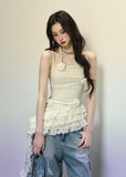 Lace Strap T-Shirt