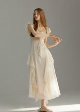 Seaside holiday long skirt summer outfit